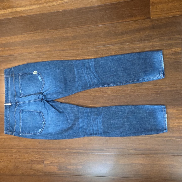 RICH & SKINNY BUTTON FLY DISTRESSED RIPPED JEANS RHINESTONE EMBELLESHMENTS 29 - Picture 9 of 11